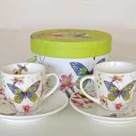 Two espresso cups set - Butterfly