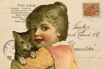 Girl with a cat