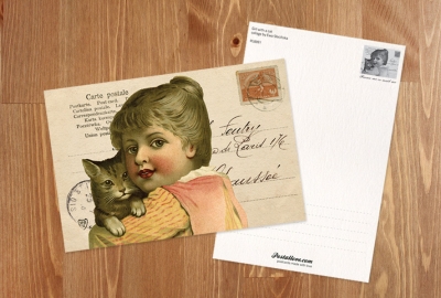 Girl with a cat