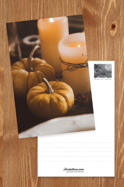 Pumpkins and candles