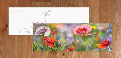 Bookmark - Poppy flowers