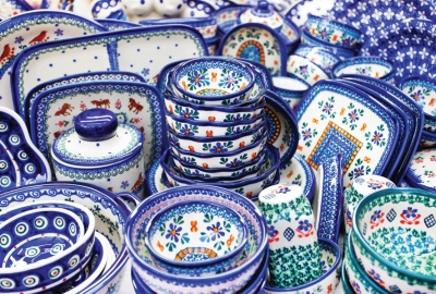 Traditional Polish pottery from Boleslawiec, Poland