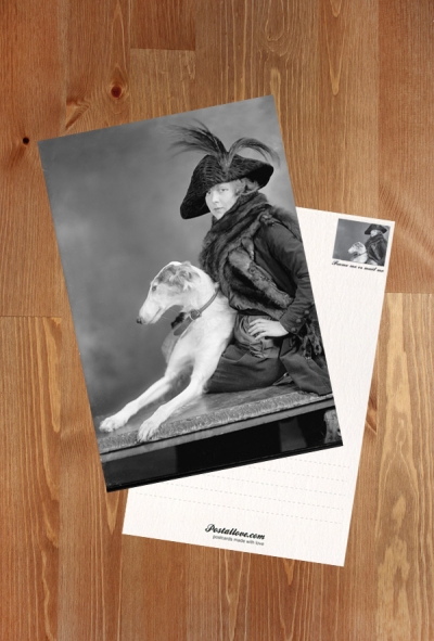 Lady with a greyhound