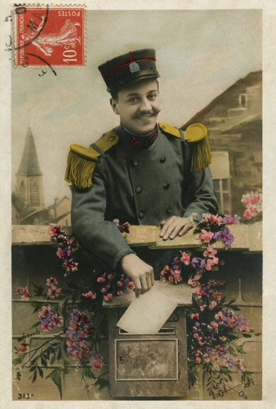 Smiling postman