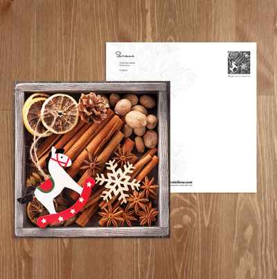 Christmas spices and rocking horse