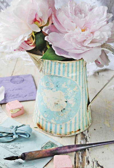Flowers and old letters