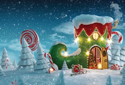 Christmas house - elf shoe