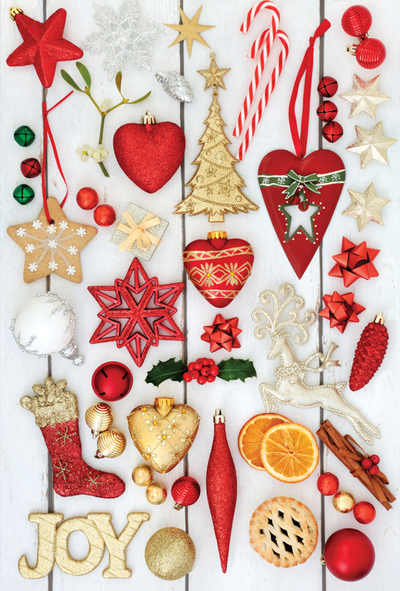 Set of Christmas ornaments