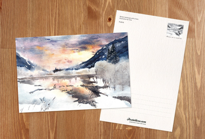 Winterlandschaft mit Hase