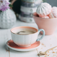 Cup of coffee and marshmallows