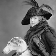 Lady with a greyhound