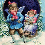 Children on a sled