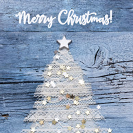 Weihnachtsbaum aus Spitze